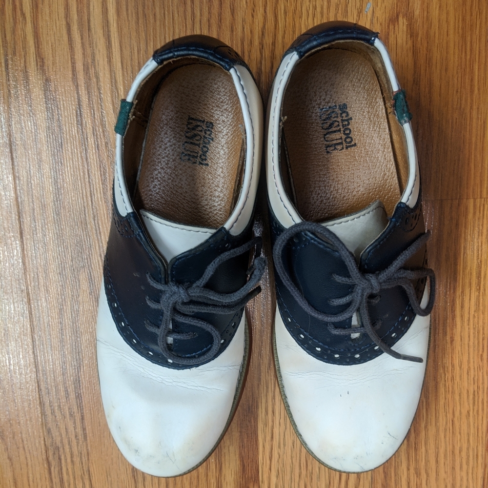School issue Size 1.5 Navy saddle Oxford